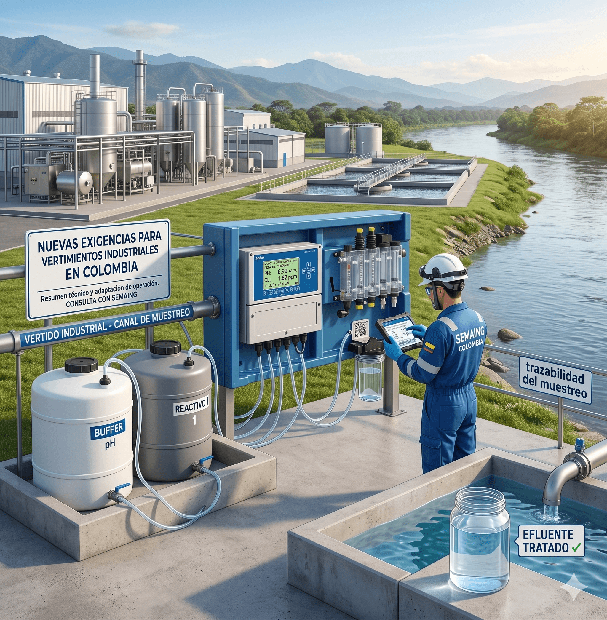 Normativa y vertimientos industriales (imagen de ejemplo)